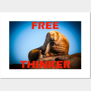 Free Thinker - Steller Sea Lion Posters and Art